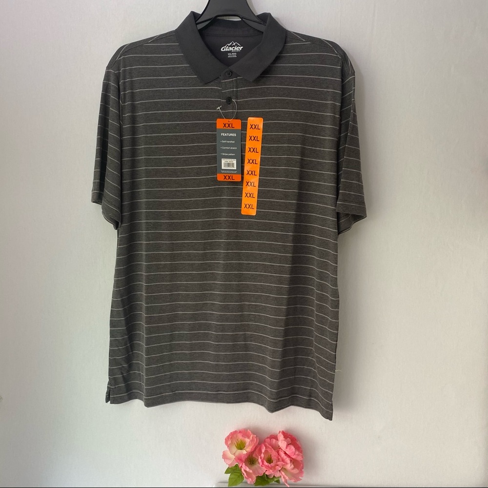Glacier Men’s soft cotton blend polo shirt,NWT - Picture 2 of 7